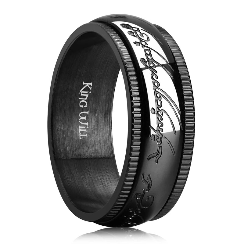 King Will &trade; 8mm stainless steel One Ring for Men Lord Rings Magic Power Rings