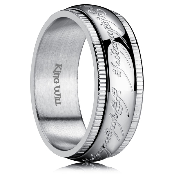 King Will &trade; 8mm stainless steel One Ring for Men Lord Rings Magic Power Rings