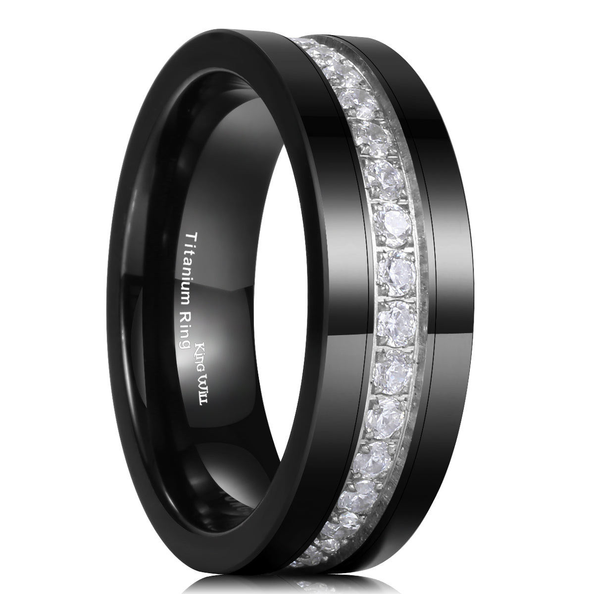 Mens Wedding Bands with Cubic Zirconia | King Will GEM™ – King Will Rings
